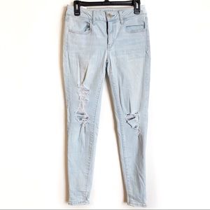 American Eagle 6 Jegging Super Stretch X Skinny Jeans Light Wash